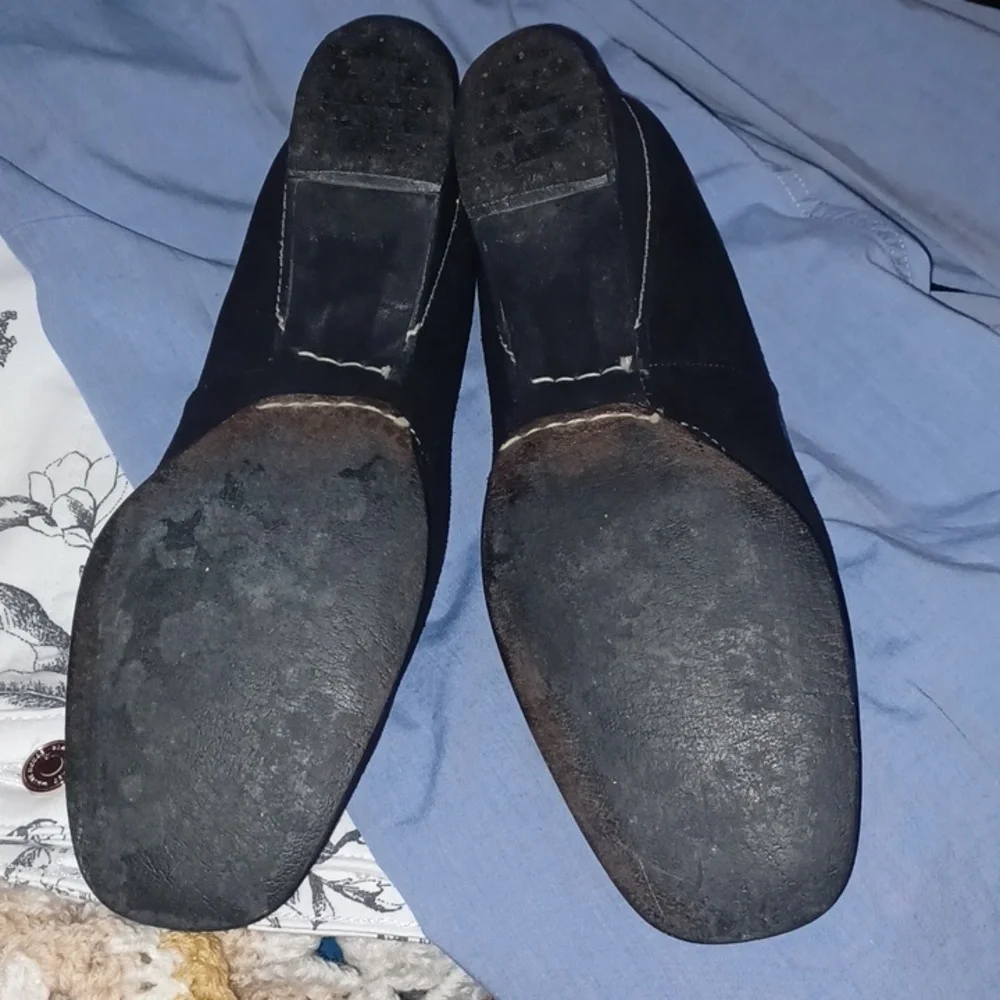 Vintage Selby Black Suede Loafers 8 1/2